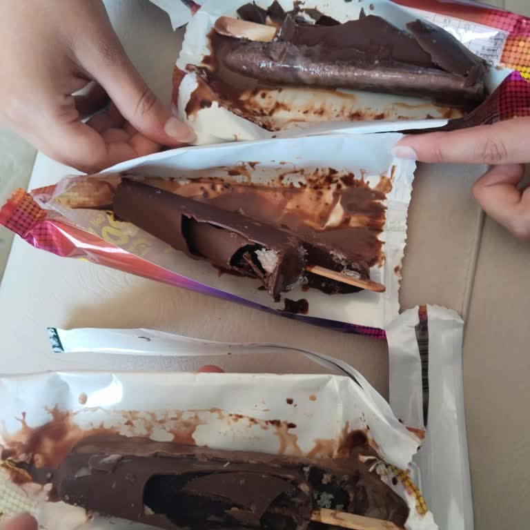 Golf Dondurma Golf Roko Dondurma Tadı Ve Görünümü Bozuldu İçindede Kırık Çubuklar Çi