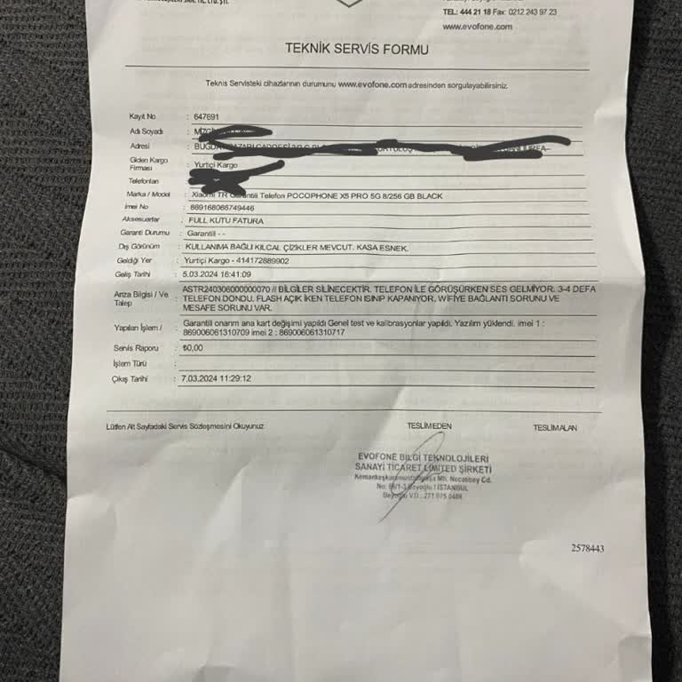 Garantide Poco Cihazıma Kaçak IMEI Yüklenmiş