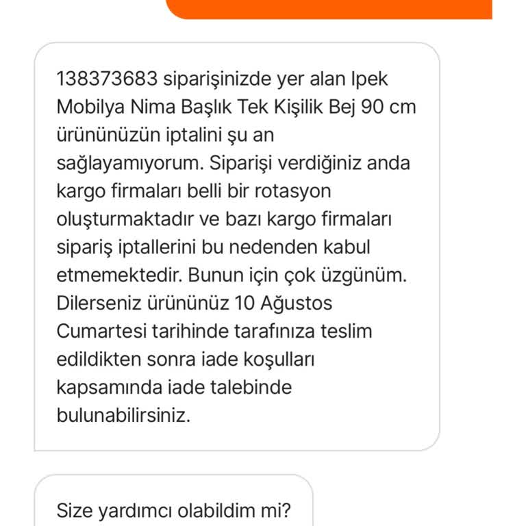 Hepsiburada Sipariş İptali İçin Yaklaşık 30 Gün Beklememi Bekliyor.