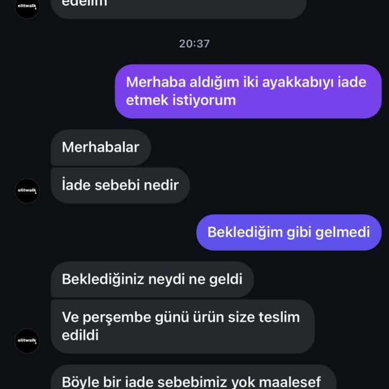 ElitWalk İade Ve Değişim Sorunları İle Güven Eksikliği