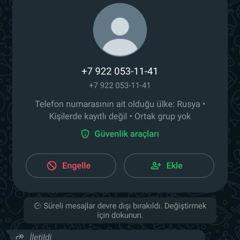 WhatsApp Tanımadığım Bir Uygulamadan Mesaj Aldım