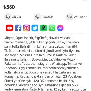 Vodafone'un Tutturabildiğine Tarife Uygulaması.