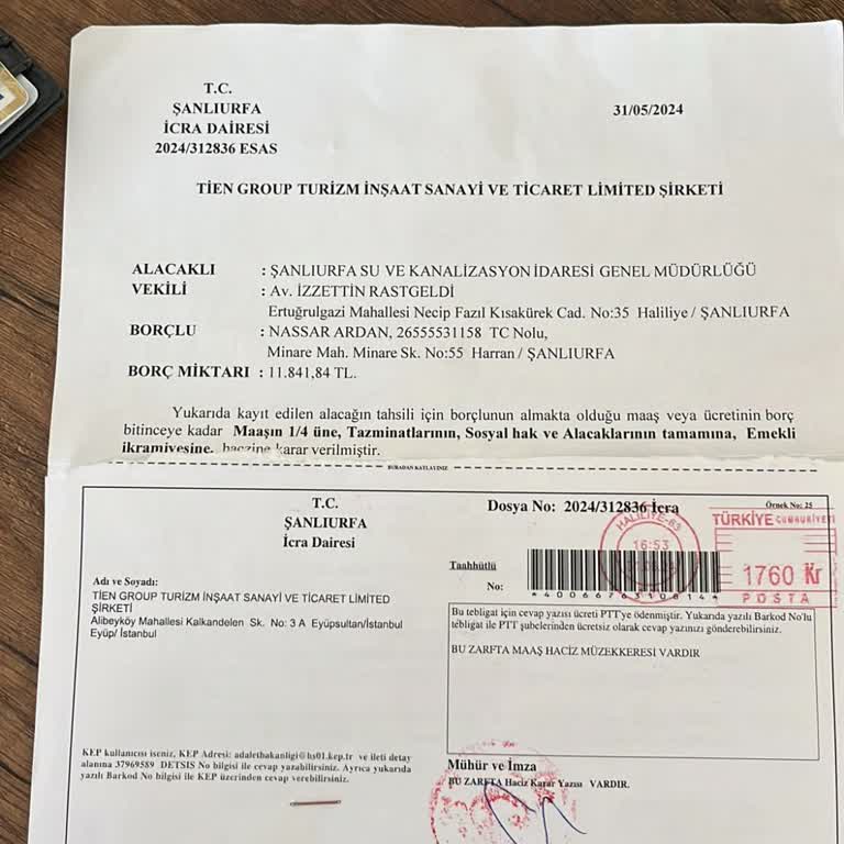 Şanlıurfa Büyükşehir Belediyesi Su Borcu İcralık