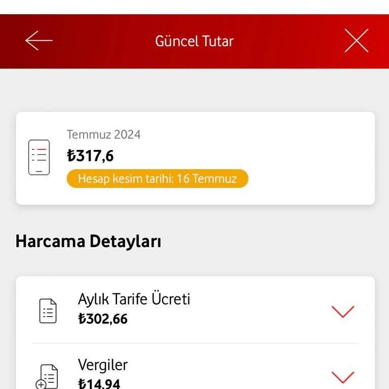 Vodafone Tarife Paket Ücreti