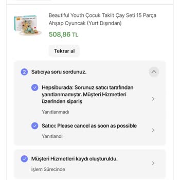 hepsiJET Hepsiburada.com Ürünümü Teslim Etmiyor, İptal Etmemi De Engelliyor.