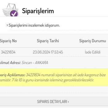 Sefamerve Para İadesi Yapmıyor