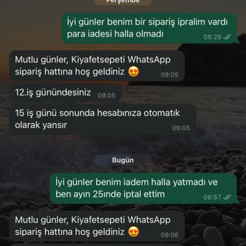 Kıyafet Sepeti Sitesi İade Parasının Yatırmaması