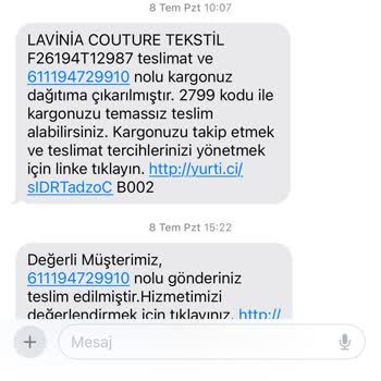 Lavinia Couture İade Kabul Etmeme Sorunu