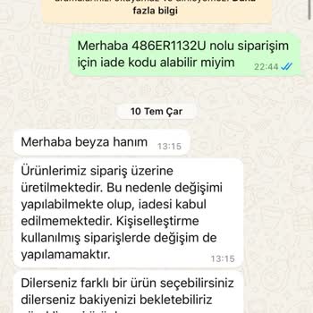 Lavinia Couture İade Kabul Etmeme Sorunu