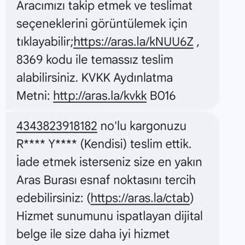 Aras Kargo Trendyol Ürün Teslim Edilmeme Sorunu