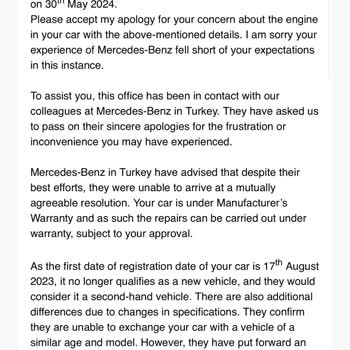 Mercedes Verdiği Sözü Tutmuyor