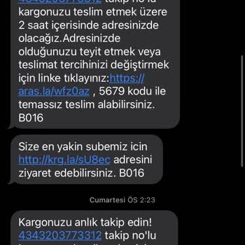 Aras Kargo Saka Şubesi Rezil