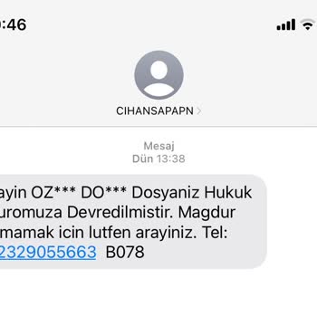 CIHANSAPAPN (SMS) Sahte Hukuk Bürosu