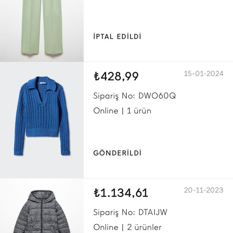 Mango Ücret İadesi Yapılmadı