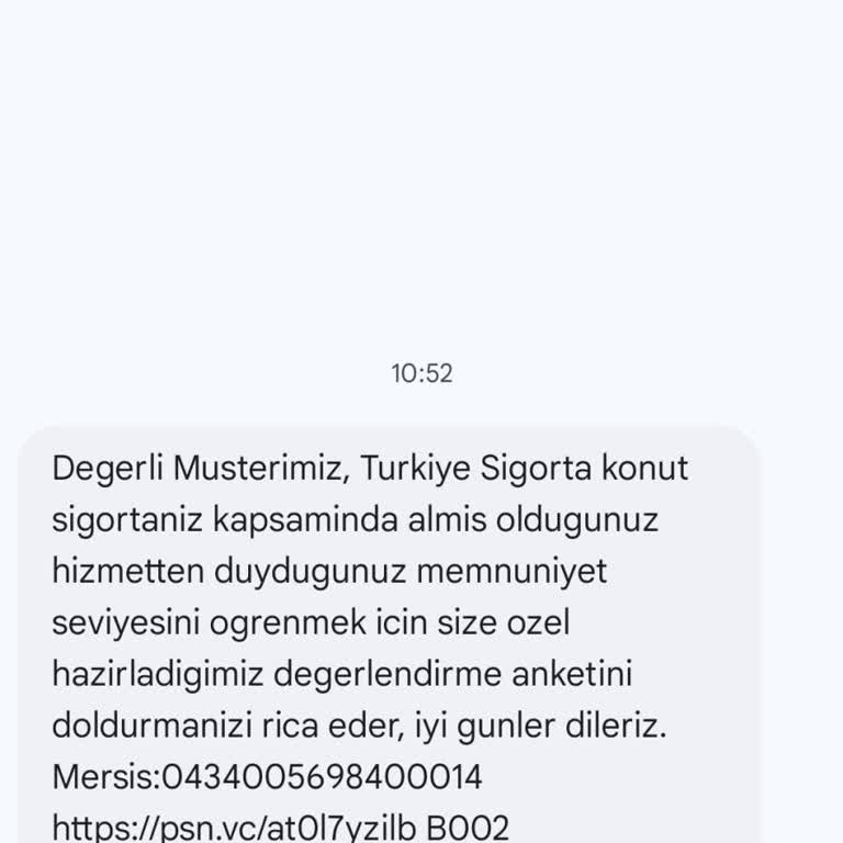 Türkiye Sigorta Klima Bakımını Yapmadan Memnuniyet Anketi Gönderiyor