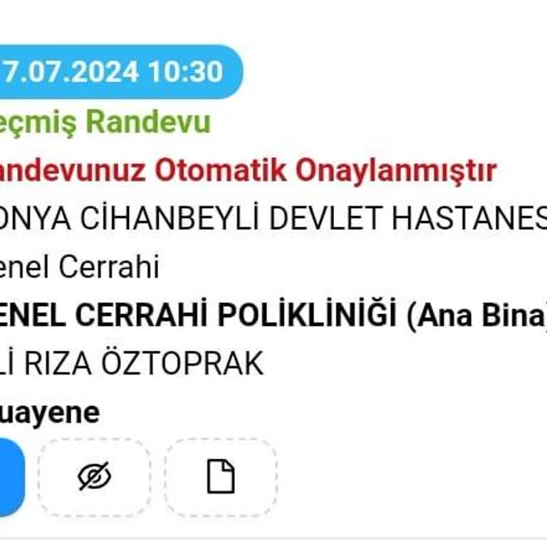 MHRS Ameliyatta Olduğu Halde Randevu Açan Doktor