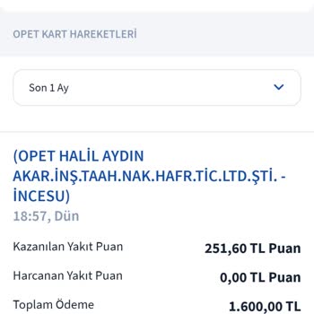 Opet 1500 Lira Kampanyası