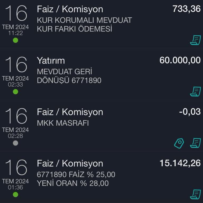 Garanti BBVA Kur Korumalı Hesabın Fark Tutarı