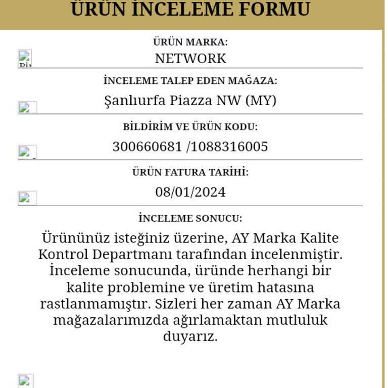 Network İade Almayan Network