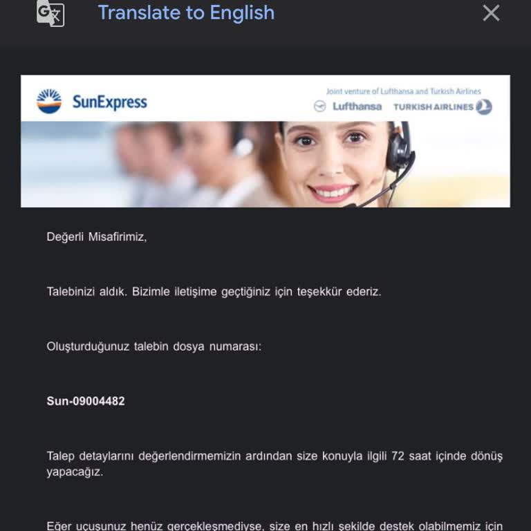 Sunexpress İade İşlemini Gerçekleştirmiyor