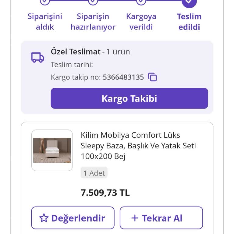 Kilim Mobilya İlgisizliği Ve 20 Gün Önce Verdiğim Siparişin Gelmemesi