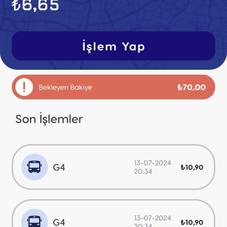 BURULAŞ Bursakart Beklenen Bakiye