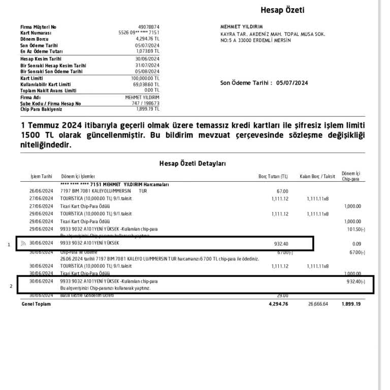 A101 Yazarkasa Donmasından Dolayı Müşteri Zararı