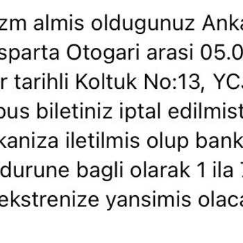 Obilet Atlas Yazılım Ve Bilişim İade Yapmıyor