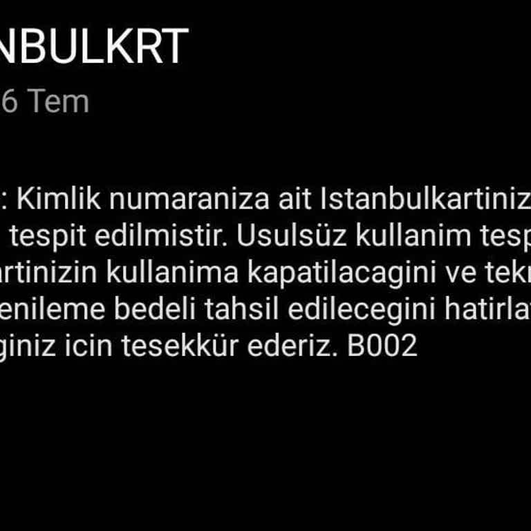 İstanbul Kart Usulsüz Basış Hk