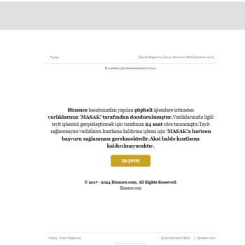 Sunexpress MASAK Varlıklarınız Dondurulmuştur Maili