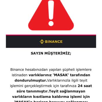 I Received a Suspicious SunExpress Email Claiming My Binance Account Was Blocked by MASAK