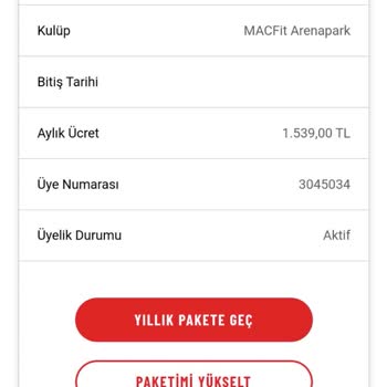 MACFit (İstanbul Avrupa) Macfit Üyeliğimi İznim Olmadan Yeniledi