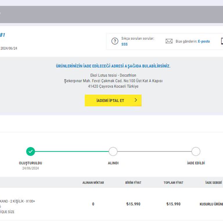 Decathlon Itiwit Kanu - X100+ Luftverlust nach Aufblasen Rückgabe abgelehnt