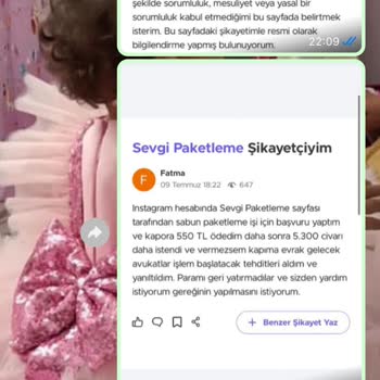 Sevgi Paketleme Güvenme 5300 TL Kargo Parası İstiyorlar