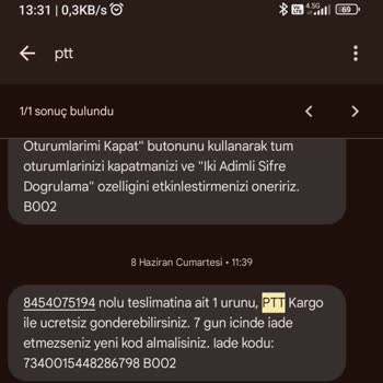 Trendyol Wunderbar Cevap Ver