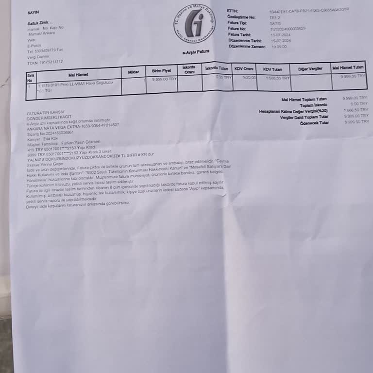 Preo Teknosa Hava Soğutucu Şikayeti
