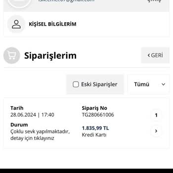 Tergan Ürünü İade Almasına Rağmen Paramı İade Etmedi