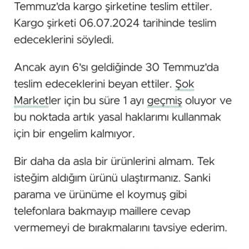 Horoz Lojistik Ürünümü Teslim Etmiyor