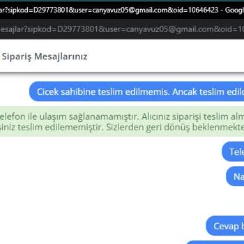 Taze Çiçek (tazecicek.com) Sipariş Teslim Edilmedi, Müşteri Hizmetleri Yanıt Vermiyor
