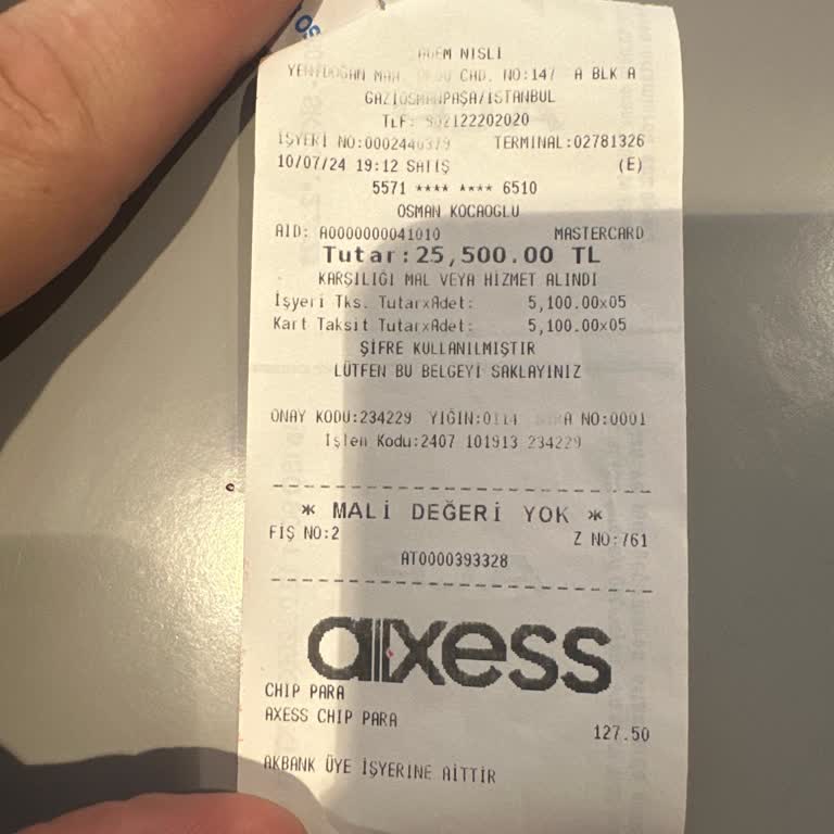 Akbank Satış İadesi Tutarı