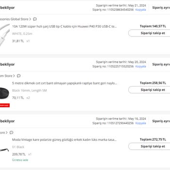 Aliexpress Ücret İadesini Veya Sipariş Verdiğim Ürünlerin Gönderilmesi