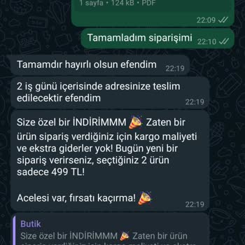 Maliav Butik (instagram: maliavdesign) Sipariş Ve İade Sürecinde Yaşanan Sorunlar