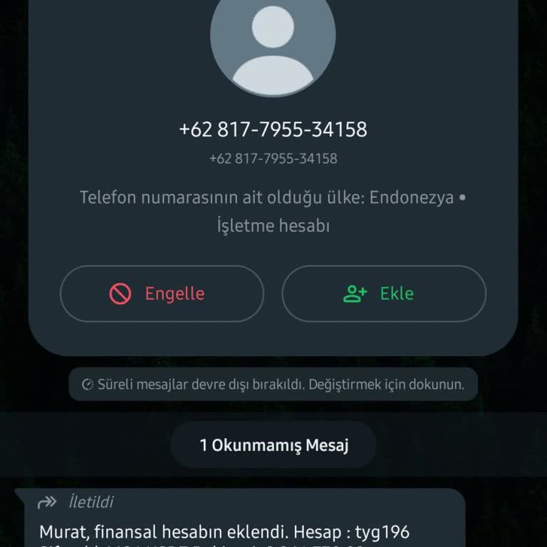 WhatsApp Mesajı Şikayeti