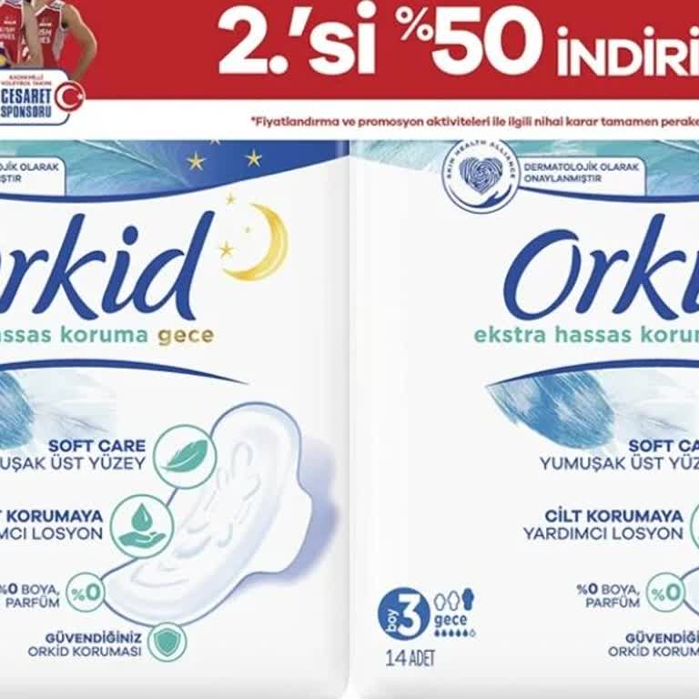 Orkid Extra Hassas Koruma Gece Ped Kalitesizliği!