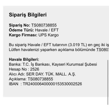 Simfer, Sitesinden Satın Aldığım Ürünü Tarafıma Göndermiyor