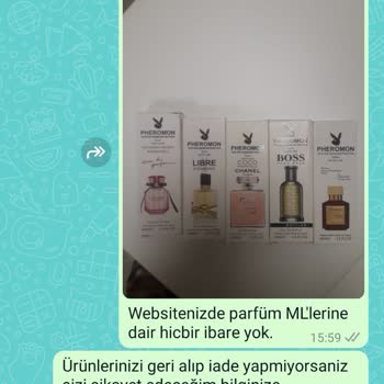 Trendparfum.com Trend Parfüm Hem Sahte Hem 45 Ml Ürün Gönderdi