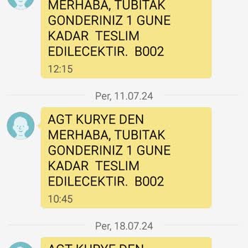 AGT Kurye Kargomu 42-43 Gün Oldu Teslim Etmedi