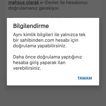 Sahibinden İlan Veremiyorum. Acil Yardim