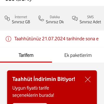 Vodafone Uygun Tarife İçin