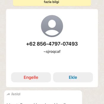 WhatsApp Yabancı Numara Şikayeti